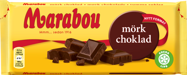 MARABOU MÖRK CHOKLAD 180G