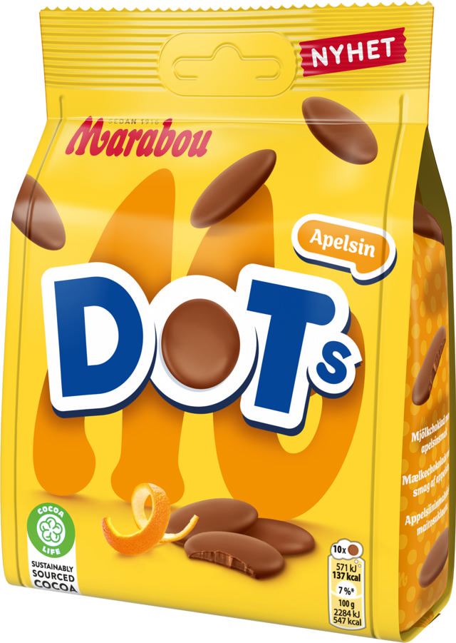 MARABOU DOTS APELSIN 120G