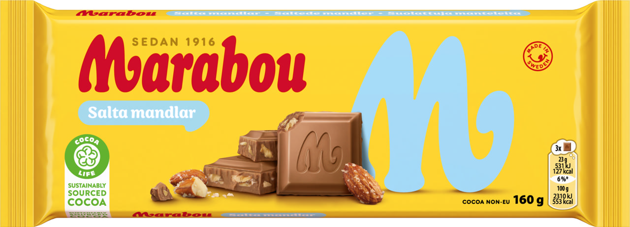 Marabou Salta Mandlar 160g