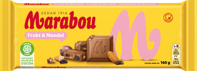 MARABOU FRUKT&MANDEL 160G