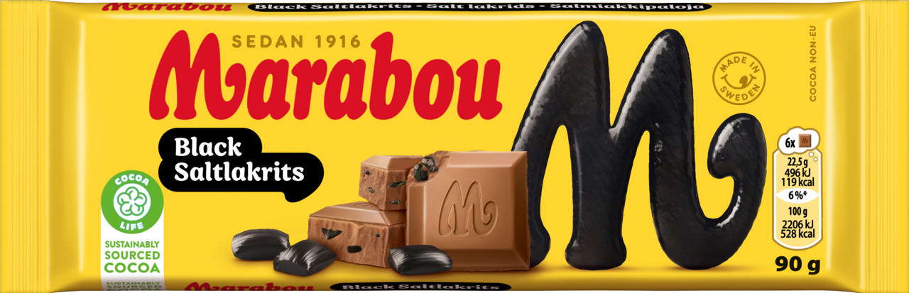 Marabou Black Saltlakrits 90g