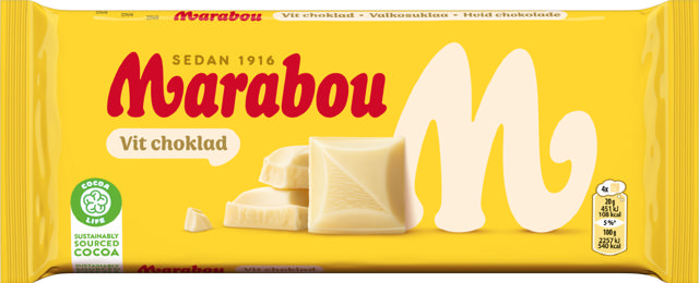 MARABOU VIT CHOKLAD 180G