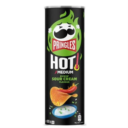 Pringles Hot Kickin' Sour Cream Chips 160g