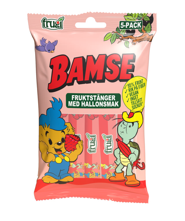 BAMSE Fruktstång Hallon 75g