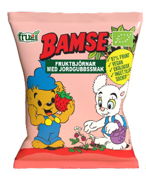 BAMSE Fruktbjörnar Jordgubb 40g