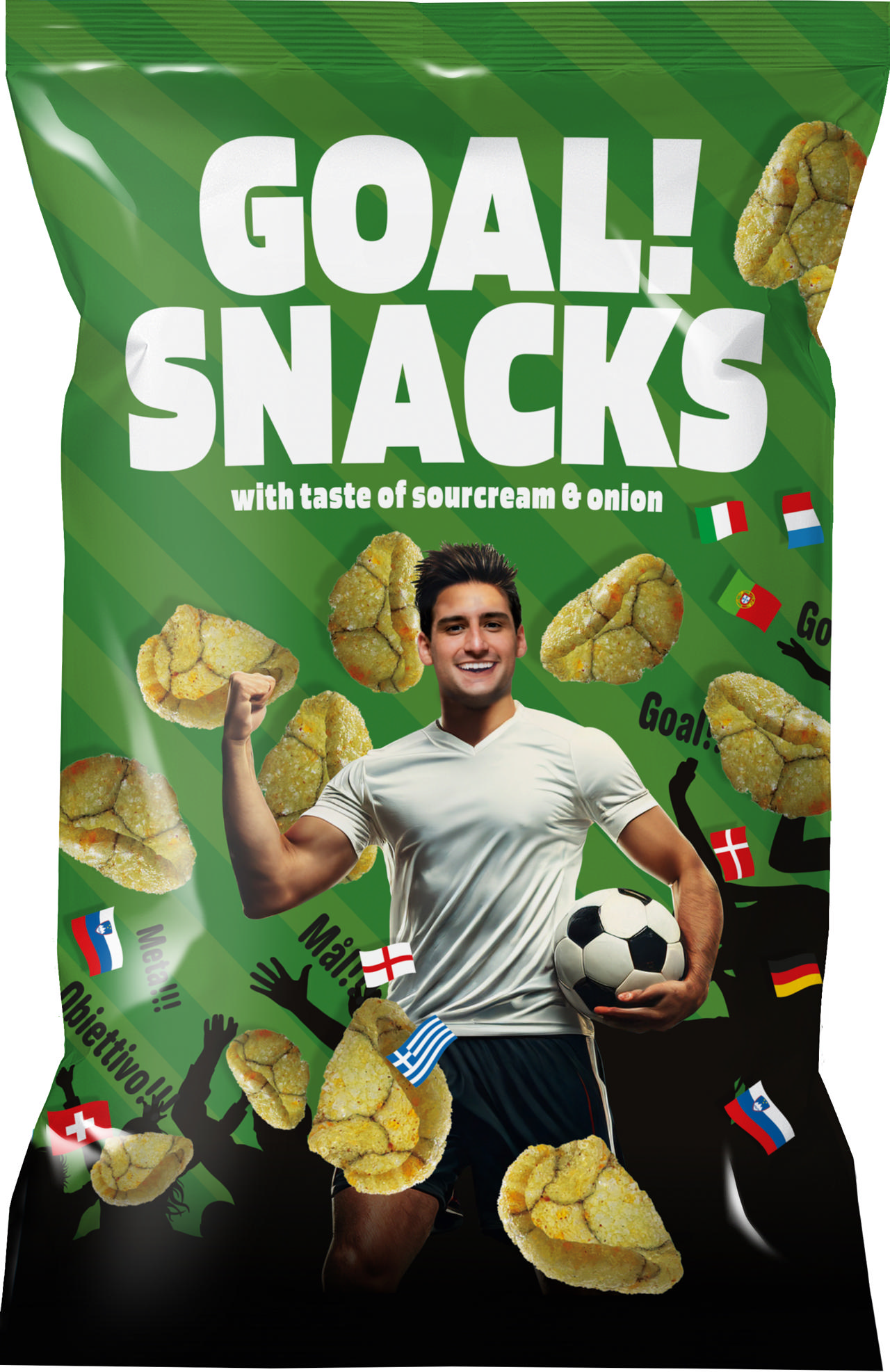 Packers Brand Fotbollsnacks Sourcream & Onion 75g