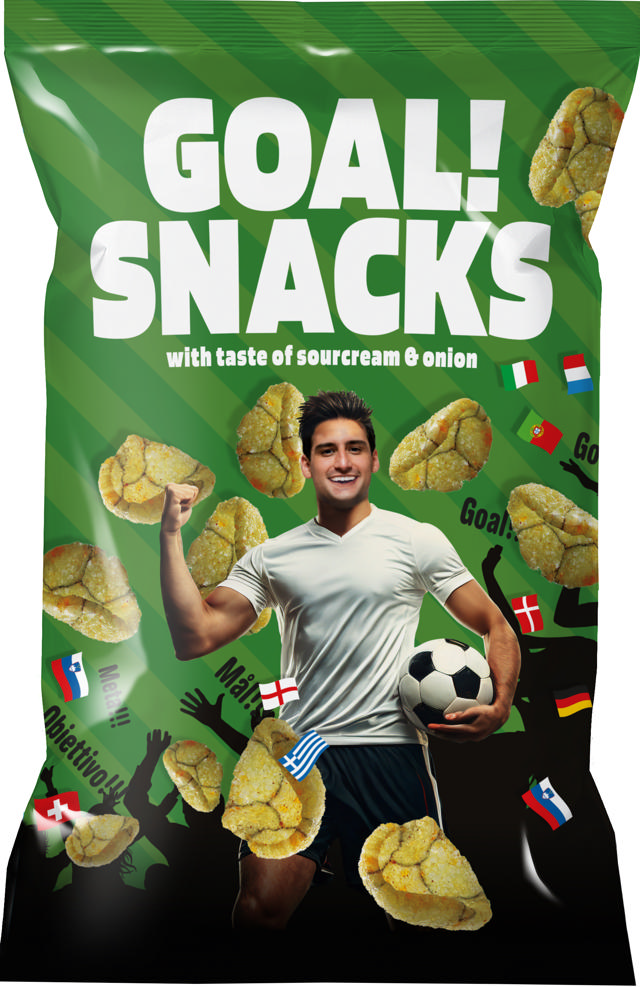 Packers Brand Fotbollsnacks Sourcream & Onion 75g