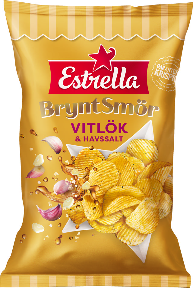 Estrella Brynt Smör, Vitlök & Havssalt 175g