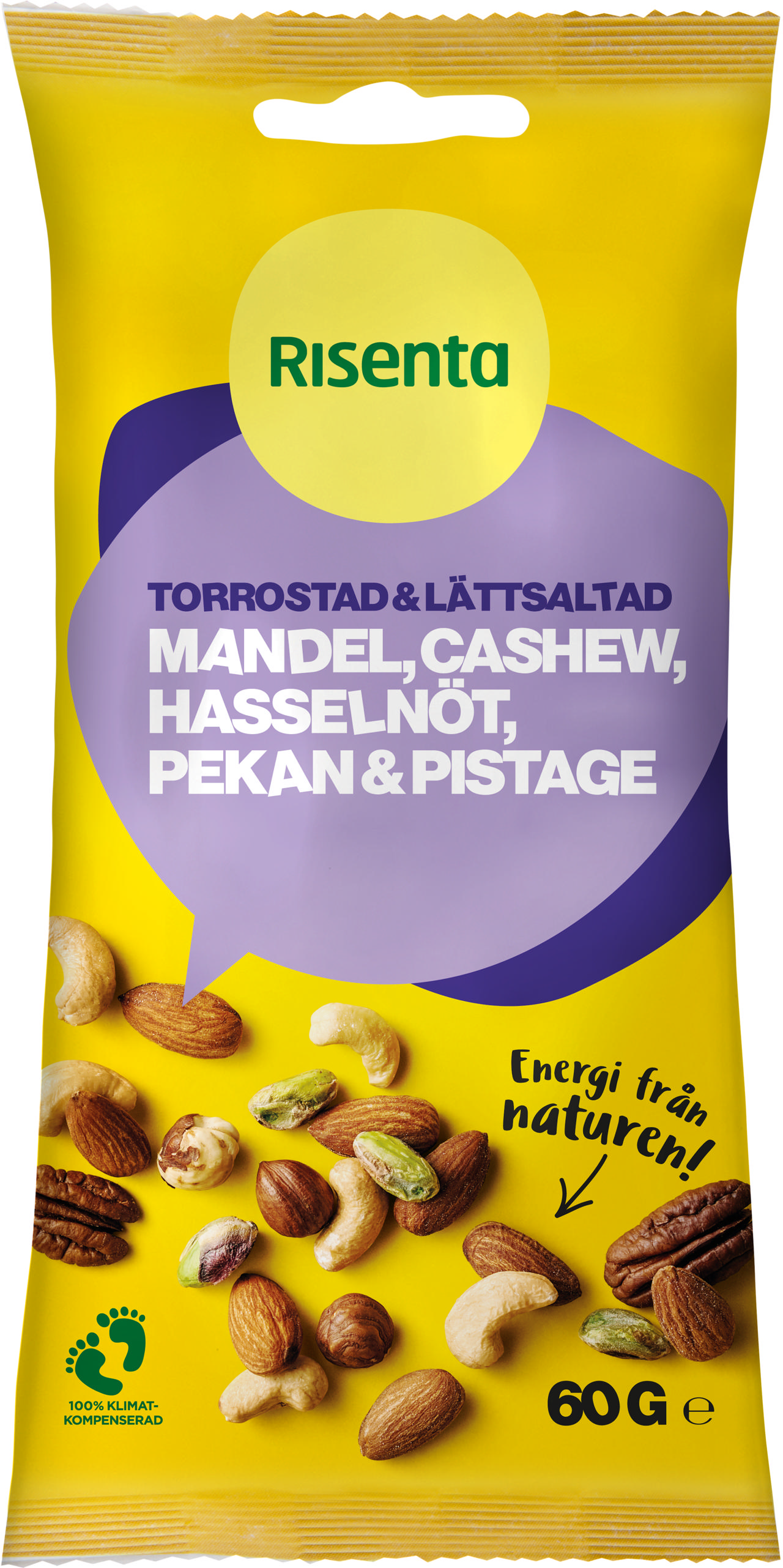 Risenta Nötmix Torrostad & Lättsaltad 60g