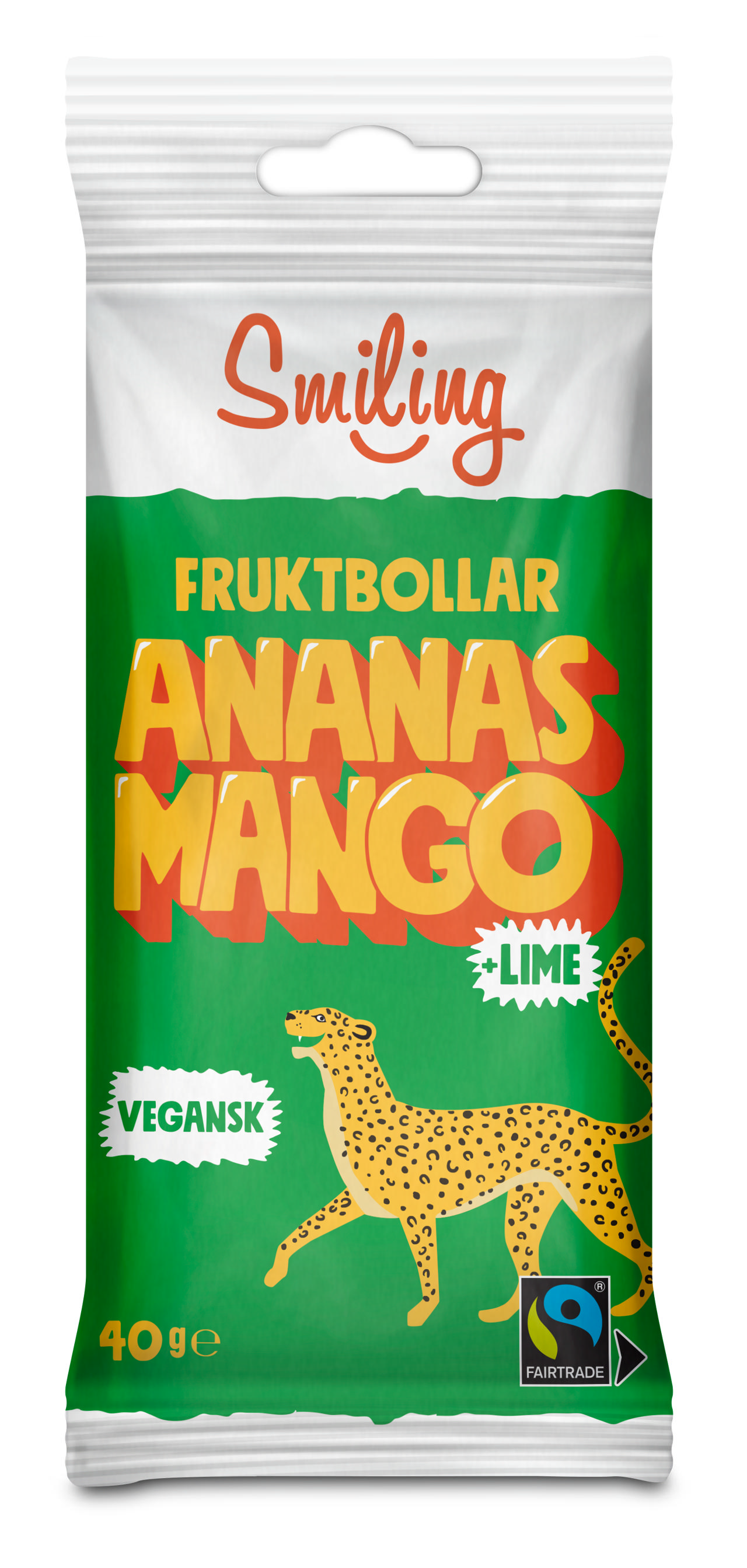 Smiling Fruktbollar Ananas & Mango 40g