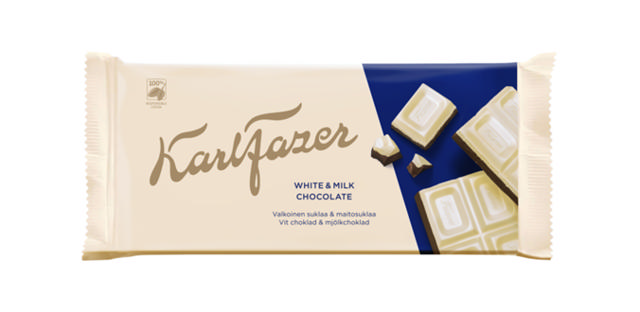 Karl Fazer Vit choklad & Mjölkchoklad 131 g