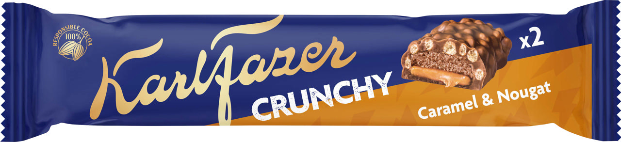 Karl Fazer Crunchy Caramel & Nougat 55g