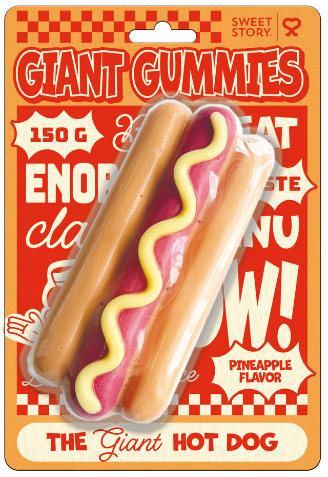 GIANT GUMMY HOTDOG 150G
