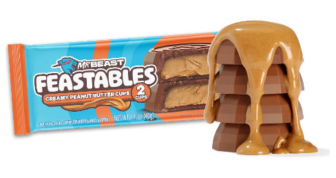 MR BEAST CREAMY PEANUTBUTTER 2 CUPS 40G