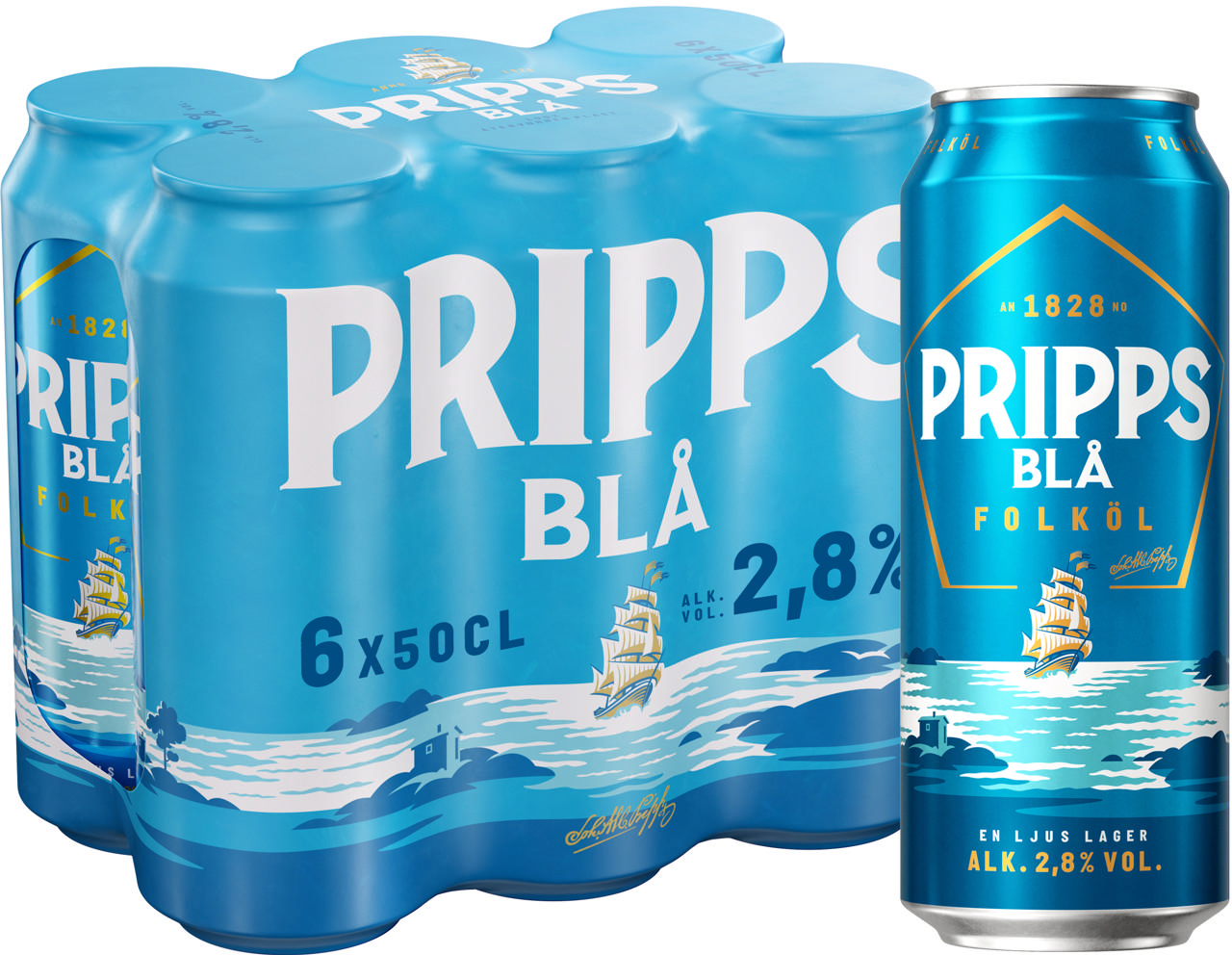 Pripps Blå 2.8 50cl 6p