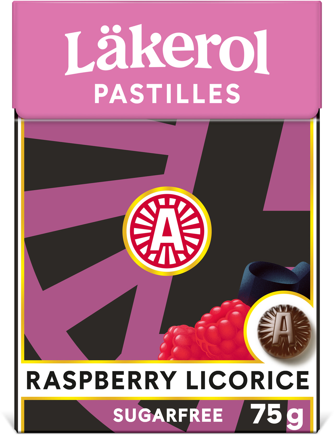 Läkerol Raspberry/Licorice Big 75g