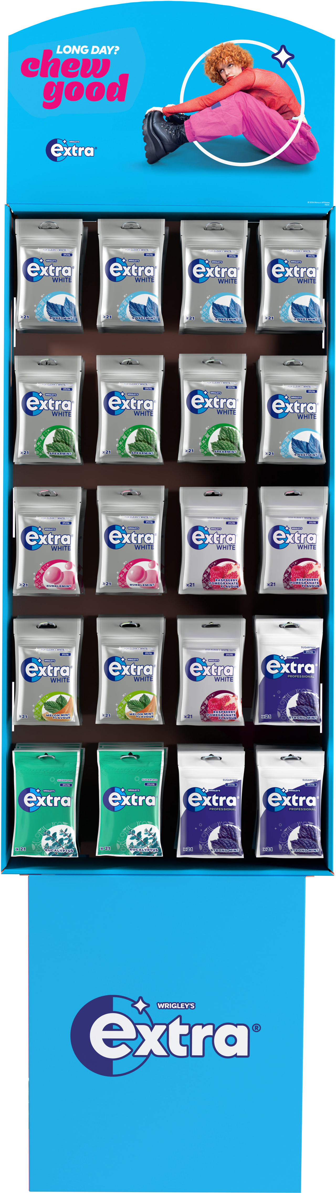 EXTRA WHITE BAG MIX DISPL