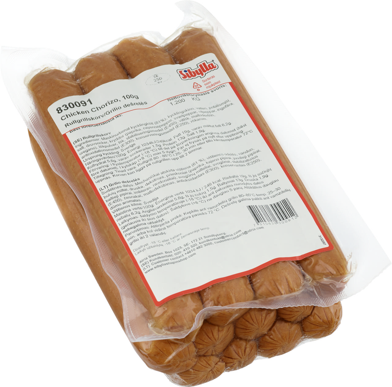 SIB Chicken Chorizo 100g