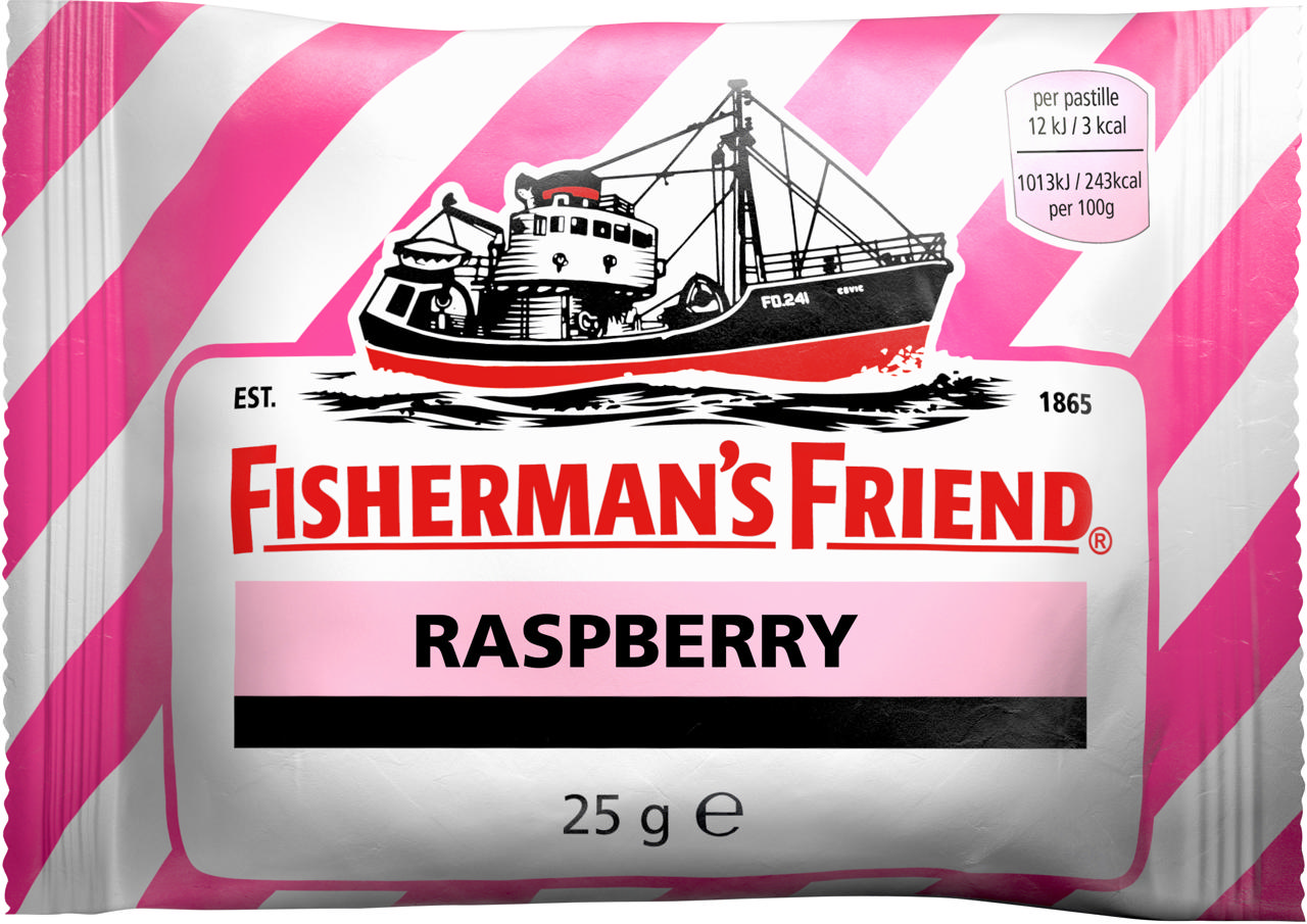 Fishermans Raspberry Sockerfri 25g