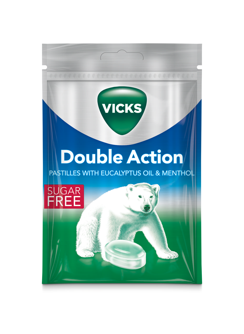 Vicks Double Actions Sockerfri 72g